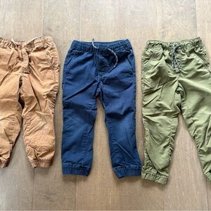 GAP Kids Elastic Waistband Pants - Gray and Brown